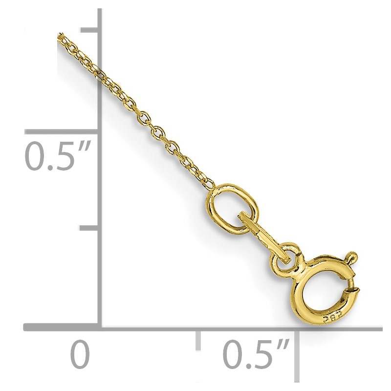 10k .6mm D/C Round Open Link Cable Chain Anklet