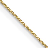 10K .6mm Yellow Gold D C Round Open Link Cable Chain view 1