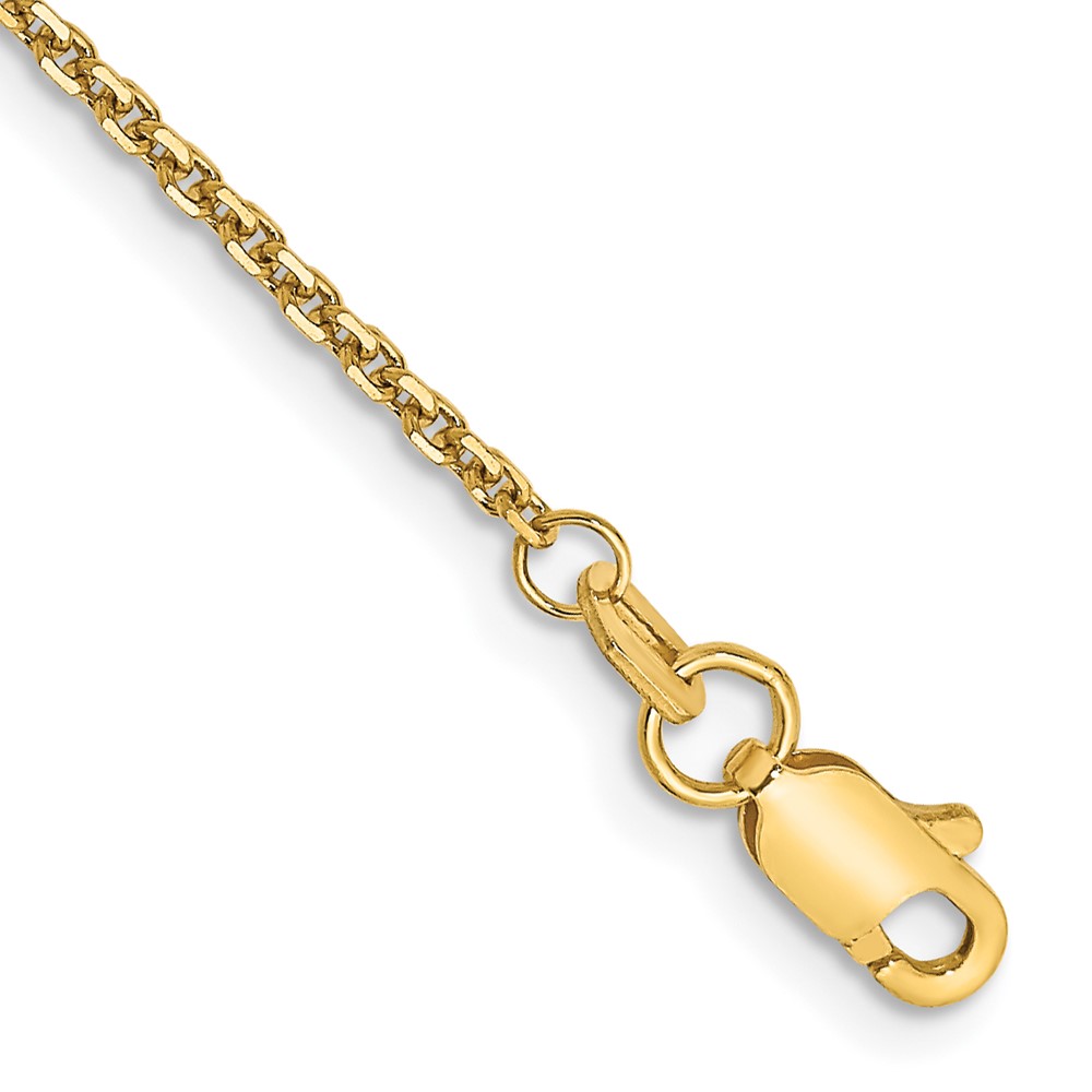 10K 1.45mm D/C Cable Chain Anklet (10PE140-9)
