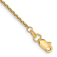 10K 1.45mm Yellow Gold D C Cable Chain Anklet view 1