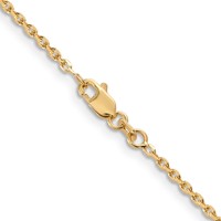 10K 1.65mm Yellow Gold D C Cable Chain view 3