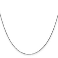 10K White Gold WG .95mm D C Cable Chain view 2
