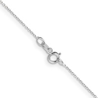 10K White Gold WG.6mm D C Round Open Link Cable Chain view 3