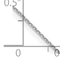 10K White Gold WG.6mm D C Round Open Link Cable Chain view 5