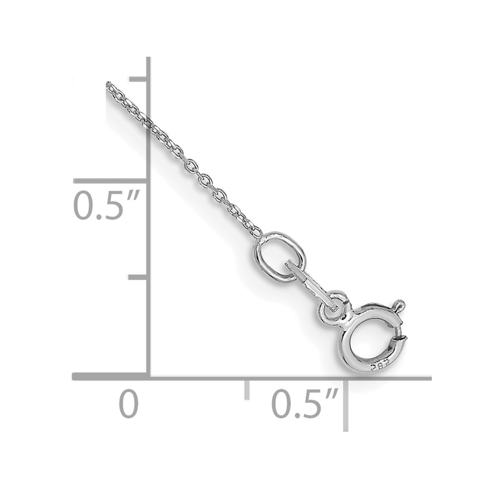 10k WG .6mm D/C Round Open Link Cable Chain Anklet (10PE145-10)