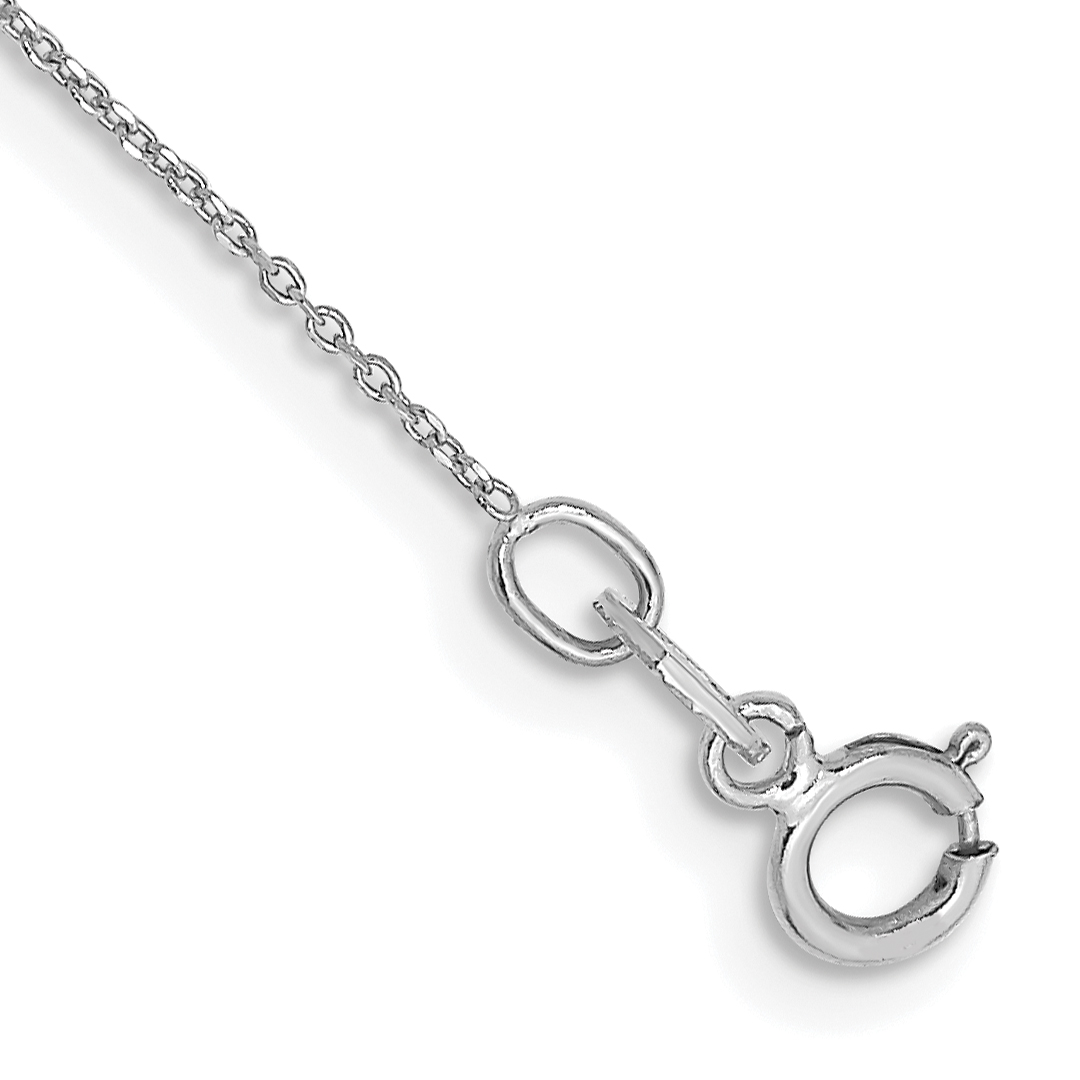 10k WG .6mm D/C Round Open Link Cable Chain Anklet (10PE145-10)