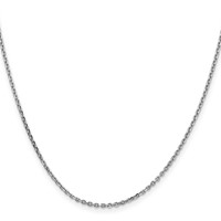 10K White Gold WG 1.65mm D C Cable Chain view 2