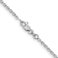 10K White Gold WG 1.65mm D C Cable Chain view 3