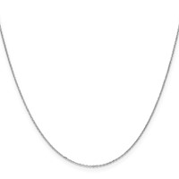 10K WG .8mm D C Cable with Spring Ring Clasp Chain view 2