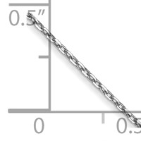 10K WG .8mm D C Cable with Spring Ring Clasp Chain view 5
