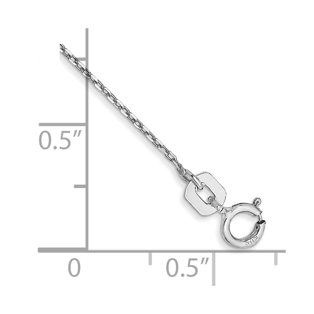 10k WG .8mm D/C Cable with Spring Ring Clasp Chain Anklet (10PE192-9)