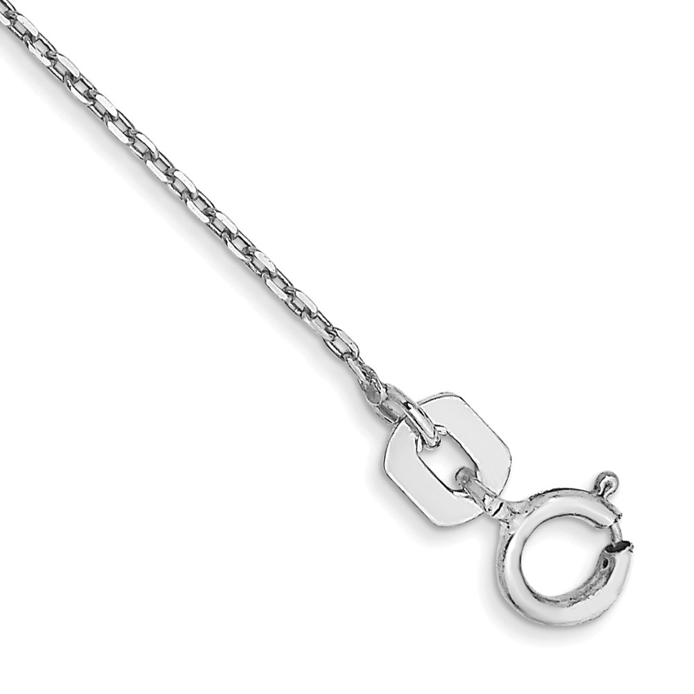 10k WG .8mm D/C Cable with Spring Ring Clasp Chain Anklet (10PE192-10)