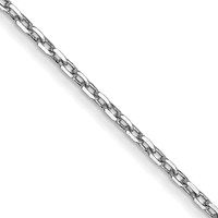 10K WG .8mm D C Cable with Spring Ring Clasp Chain view 1