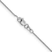 10K White Gold WG .8mm D C Round Open Link Cable Chain view 3