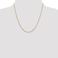 10K 1.8mm Yellow Gold D C Round Open Link Cable Chain view 4