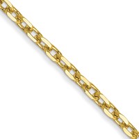 10K 1.8mm Yellow Gold D C Round Open Link Cable Chain view 1
