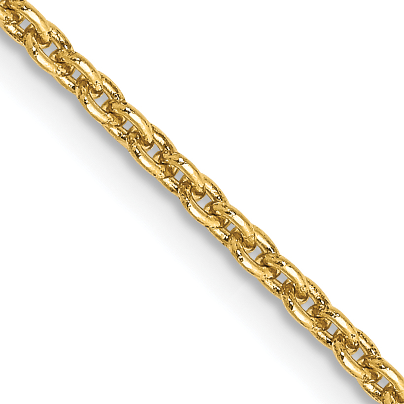 10k 2mm Round Open Link Cable Chain (10PE216-16)