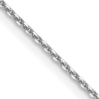 10K White Gold WG.9mm D C Round Open Link Cable Chain view 1