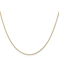 10K .9mm Yellow Gold D C Round Open Link Cable Chain view 2