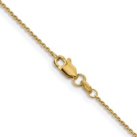 10K .9mm Yellow Gold D C Round Open Link Cable Chain view 3