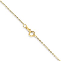 10K .8mm Yellow Gold D C Cable Chain with Spring Ring Clasp view 3