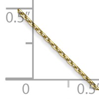 10K .8mm Yellow Gold D C Cable Chain with Spring Ring Clasp view 4