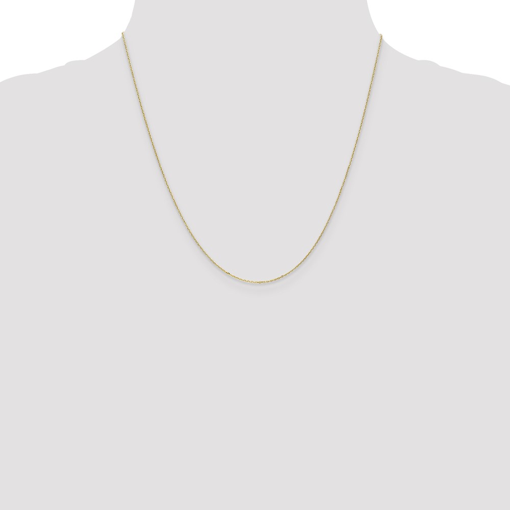 10k .8mm D/C Cable with Spring Ring Clasp Chain (10PE41-20)