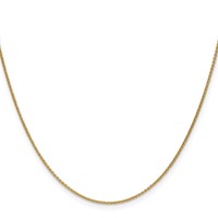 10K 1mm Yellow Gold Round Open Link Cable Chain view 2