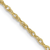10K 1.3mm Yellow Gold Heavy-Baby Rope Chain view 1