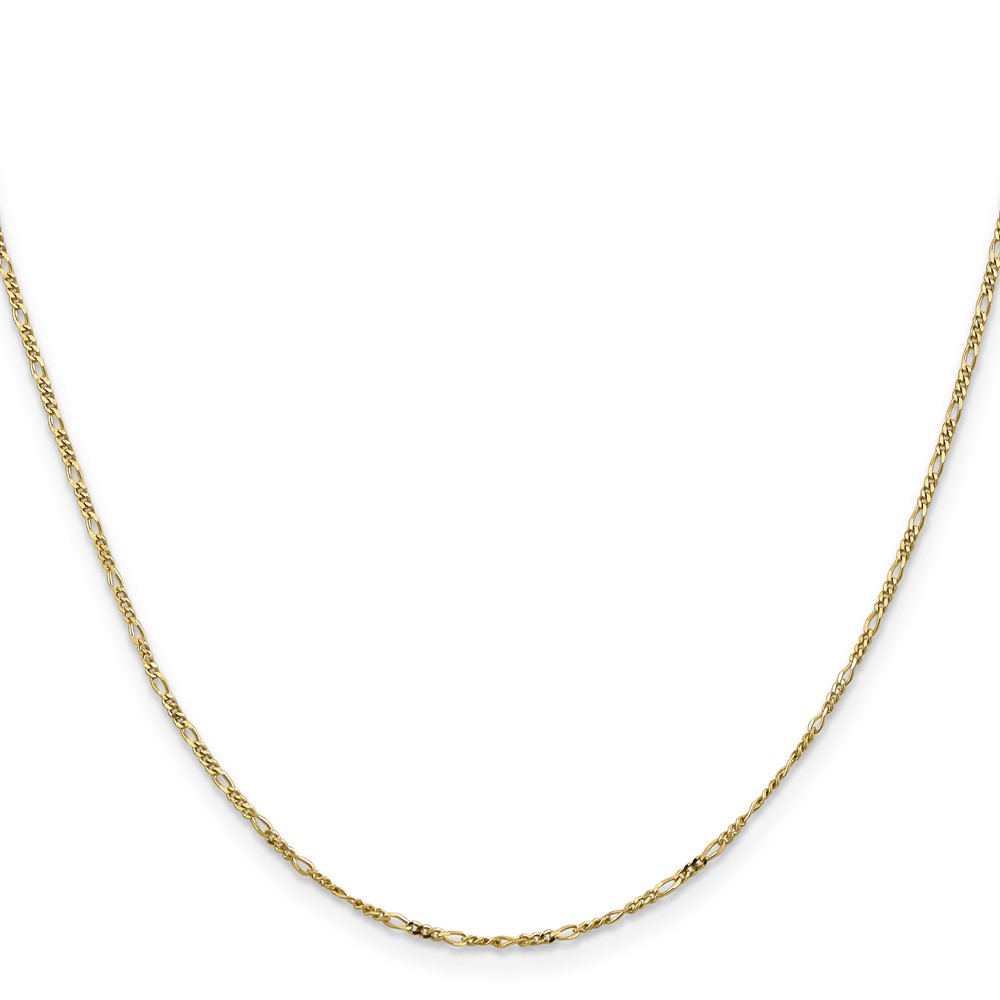 10k 1.25mm Flat Figaro Pendant Chain (10PE7-16)