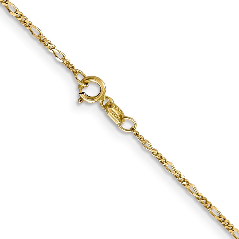 10k 1.25mm Flat Figaro Pendant Chain (10PE7-16)