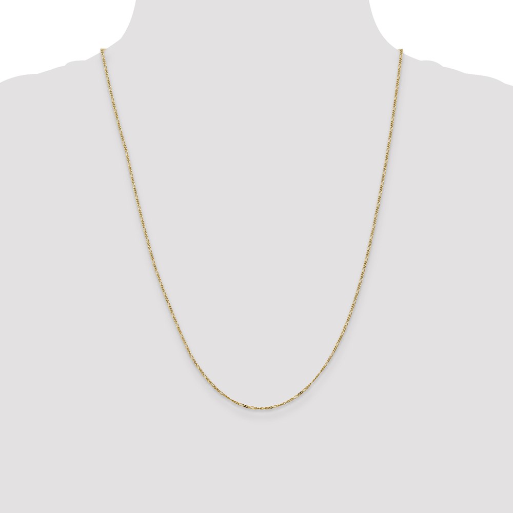 10k 1.25mm Flat Figaro Pendant Chain (10PE7-24)