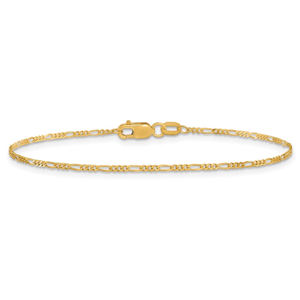 10k 1.25mm Flat Figaro Pendant Chain (10PE7-6)