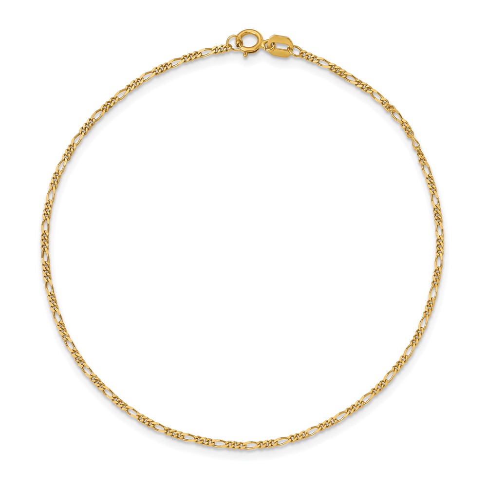 10k 1.25mm Flat Figaro Pendant Chain (10PE7-6)