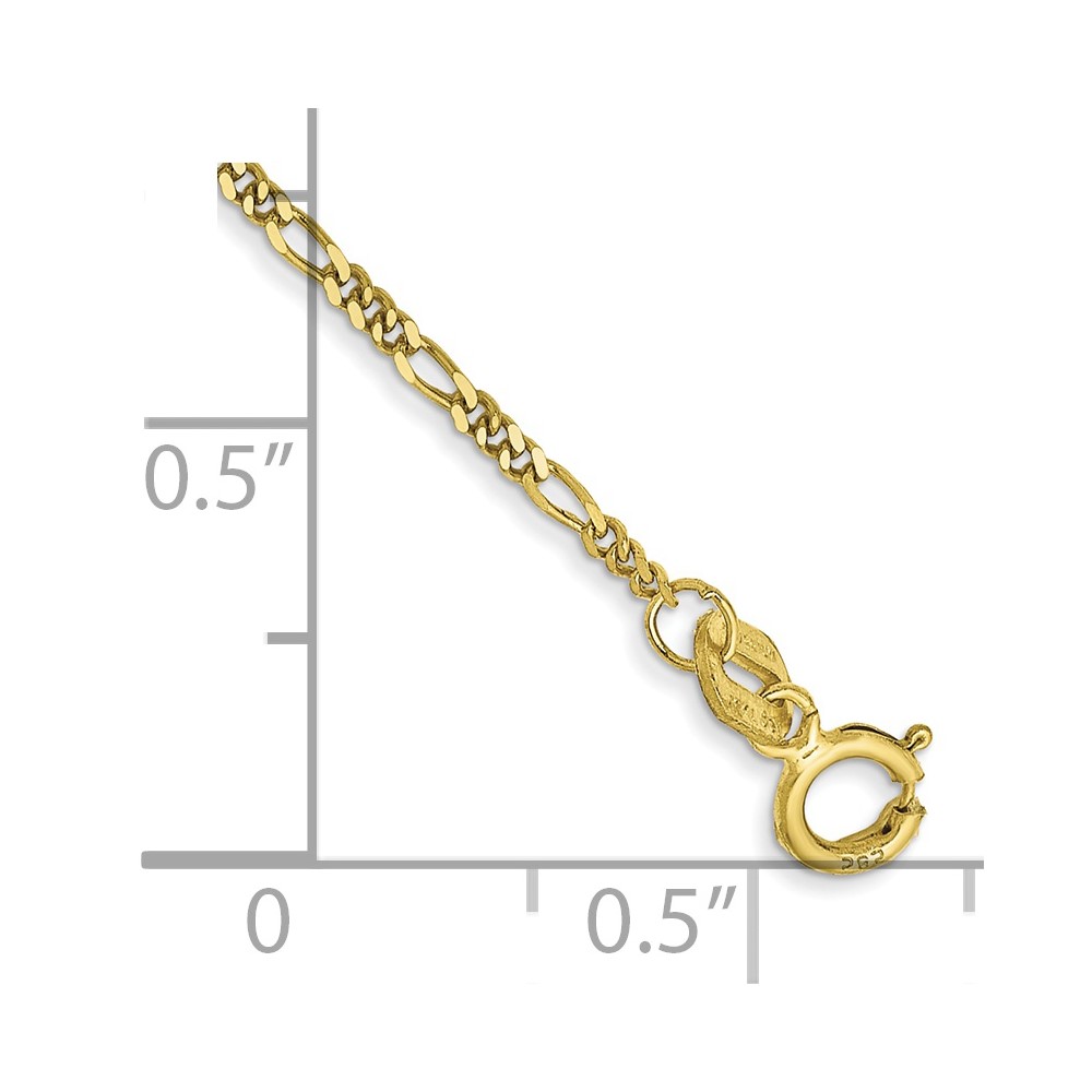 10k 1.25mm Flat Figaro Pendant Chain (10PE7-6)