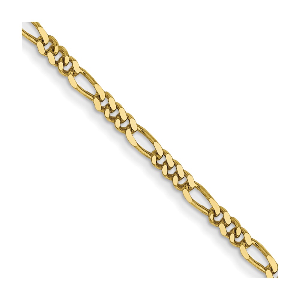 10k 1.25mm Flat Figaro Pendant Chain (10PE7-16)
