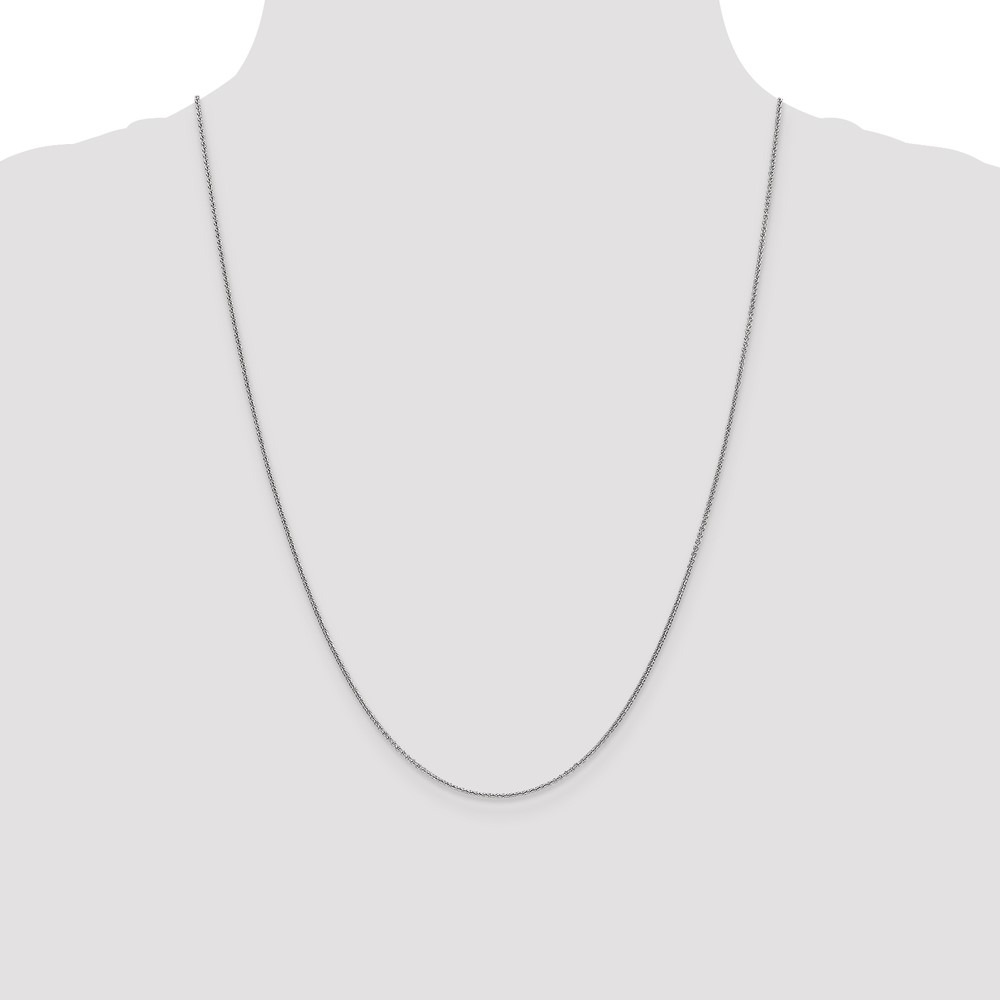 10k WG 1mm Round Open Link Cable Chain (10PE74-24)