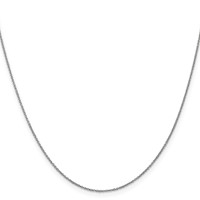 10K White Gold WG .9mm Cable Chain view 2