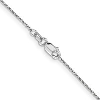 10K White Gold WG .9mm Cable Chain view 3