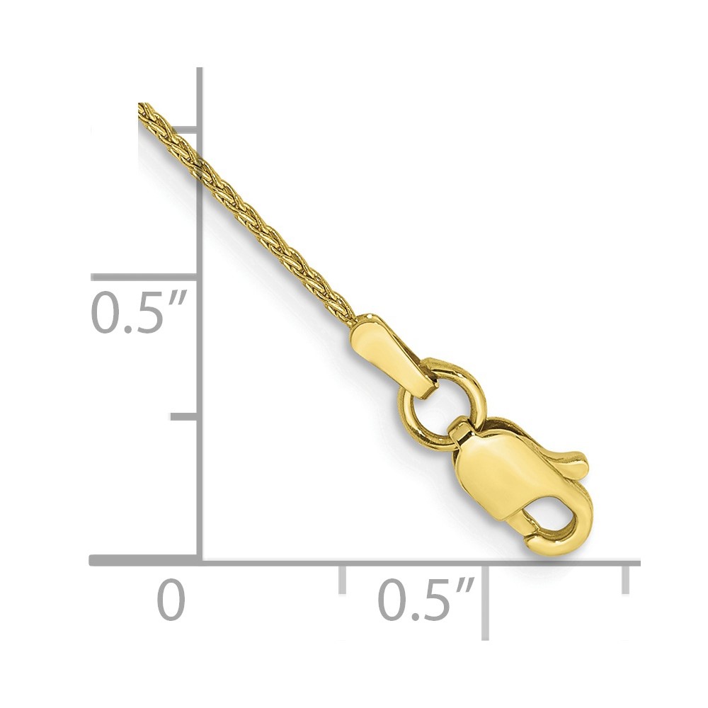 10k 1mm Parisian Wheat Chain Anklet (10PEN264-10)