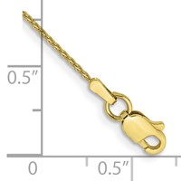 10K 1mm Yellow Gold Parisian Wheat Chain view 2