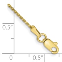 10K 1.2mm Yellow Gold Parisian Wheat Chain view 2