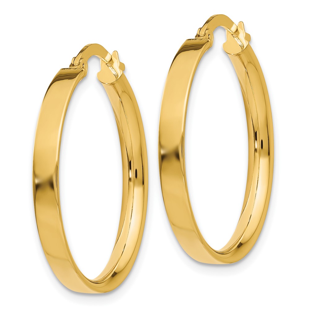 10k 3mm Medium Hoop Earrings (10PRE553)
