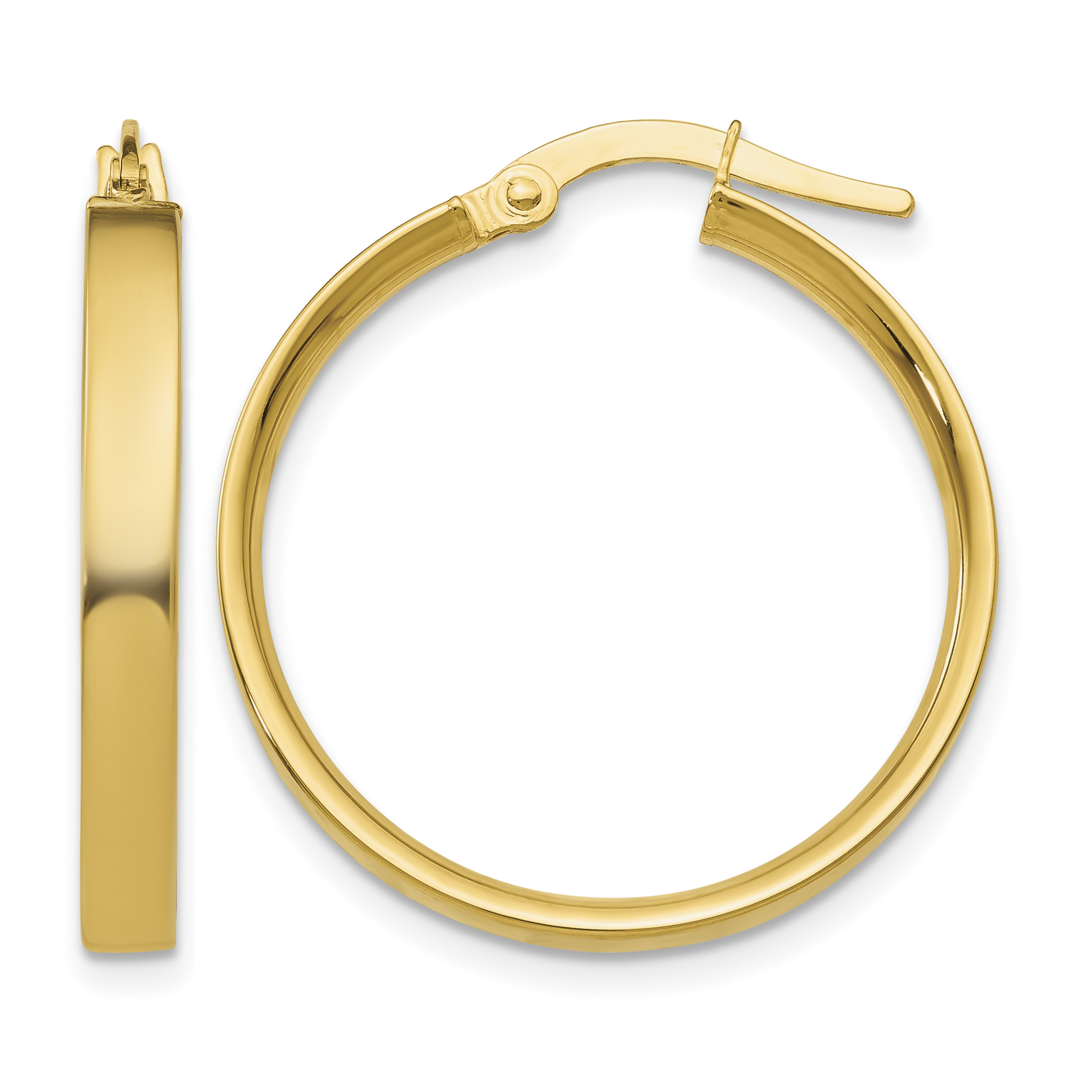 10k 3mm Medium Hoop Earrings (10PRE553)