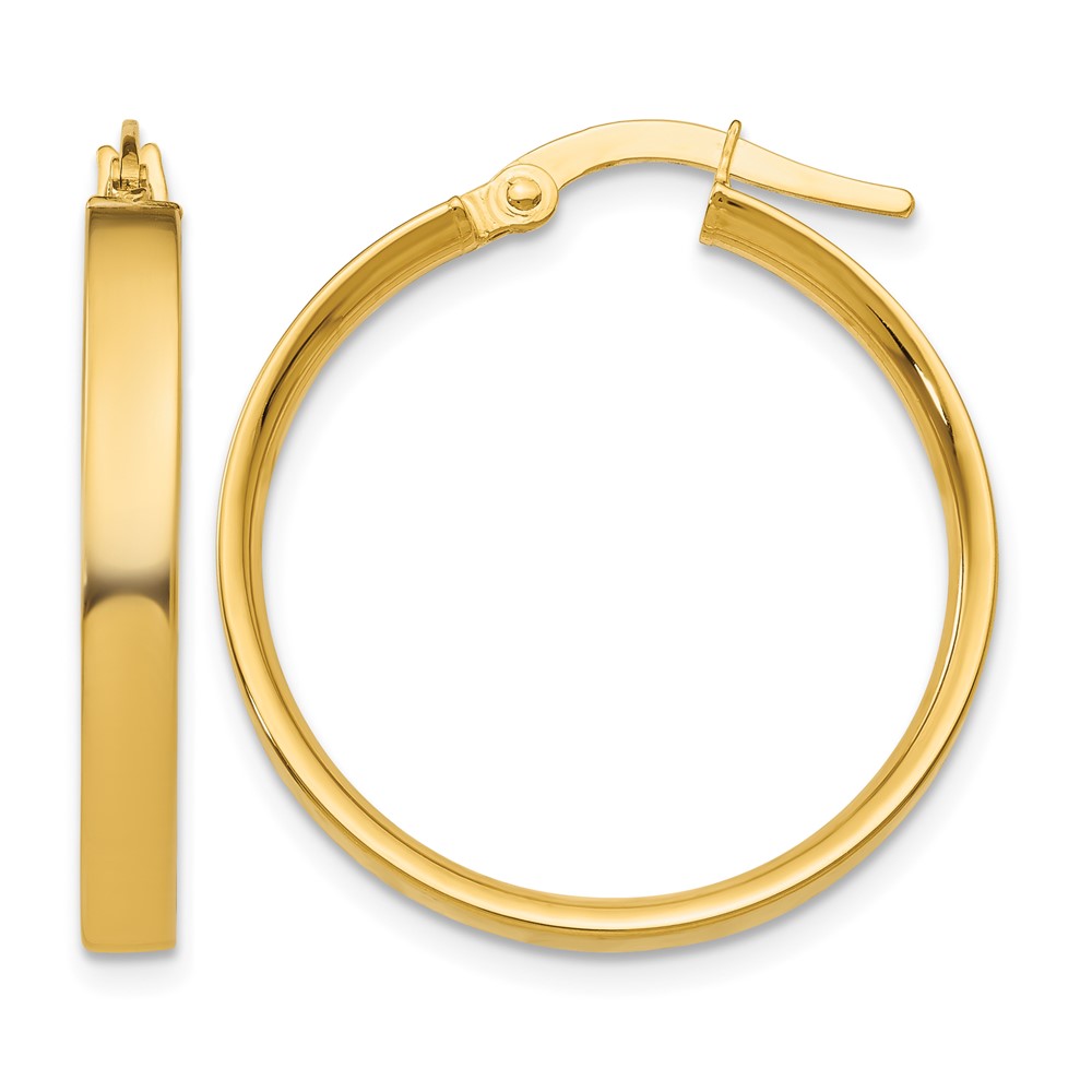 10k 3mm Medium Hoop Earrings (10PRE553)