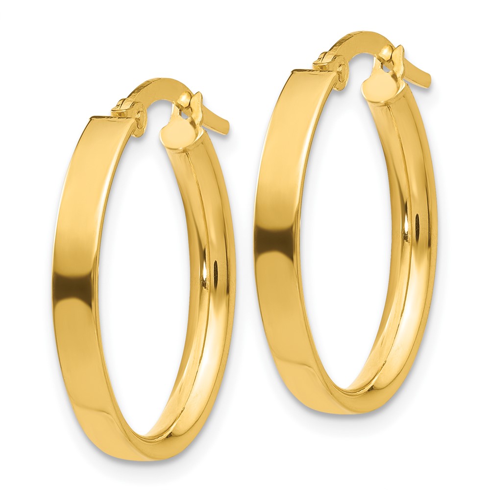 10k Oval Hoop Earrings (10PRE556)