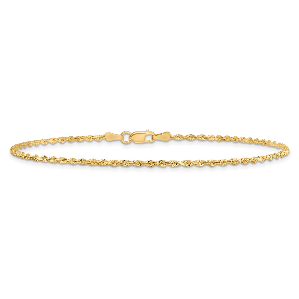 10k 1.85mm D/C Quadruple Rope Chain Anklet (10QT014-9)