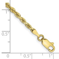 10K 2.75mm Yellow Gold D C Quadruple Rope Chain view 2