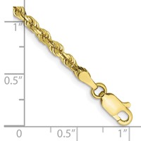 10K 3.0mm Yellow Gold D C Quadruple Rope Chain view 2