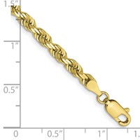 10K 4.0mm Yellow Gold D C Quadruple Rope Chain view 2